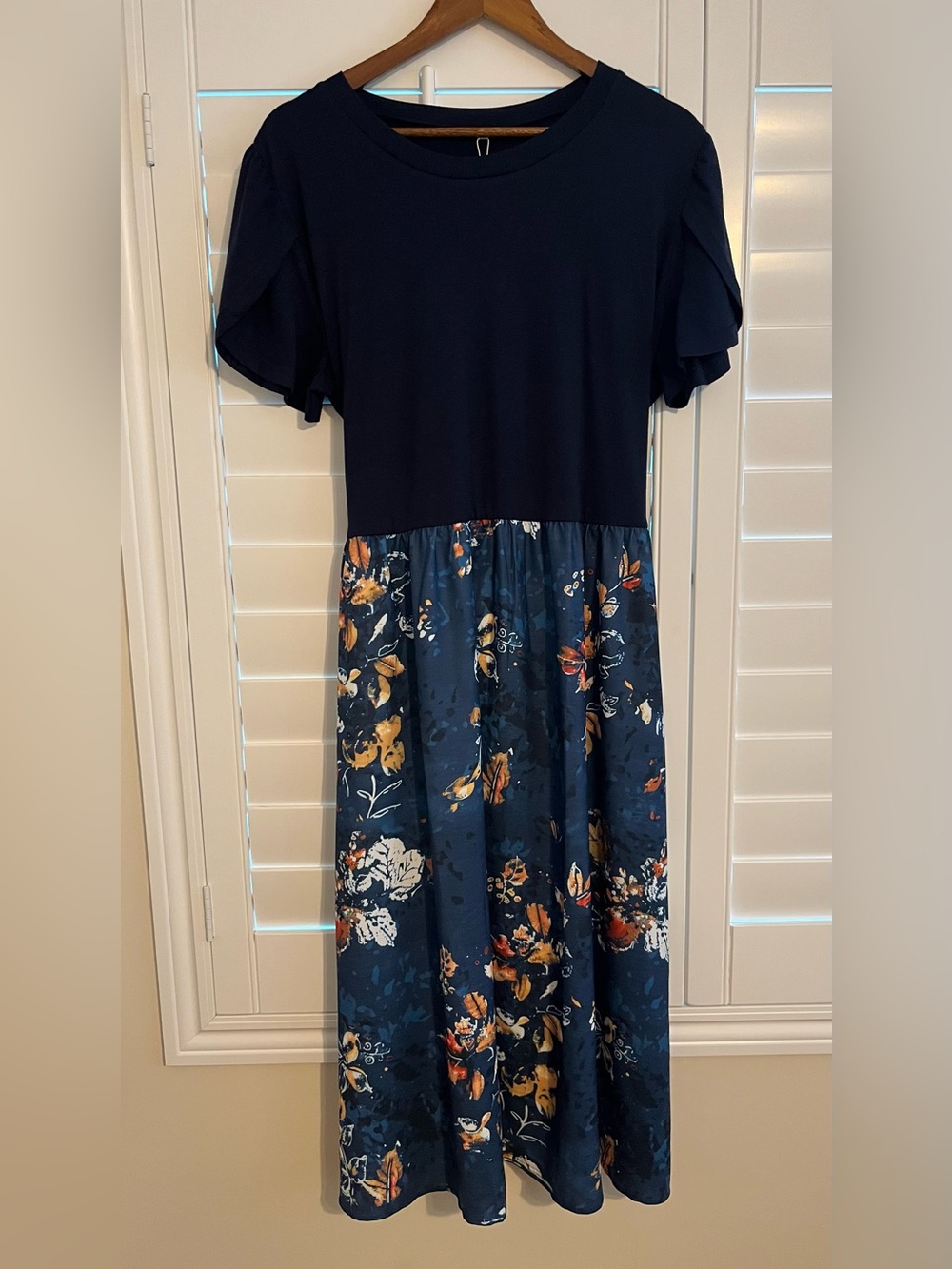 NWT Navy Floral Dress